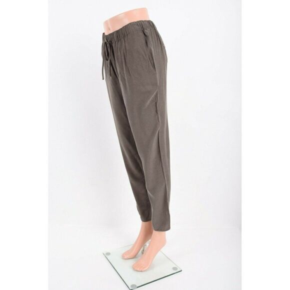 Boden Womans Olive Green Lottie Trousers Pants Cupro Drawstring US 2 UK 6 NWT - Picture 2 of 9